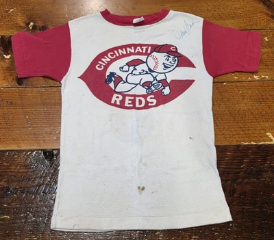 1970's JOHNNY BENCH Signed CINCINNATI REDS Little League Jersey-JSA - Image 1 of 4