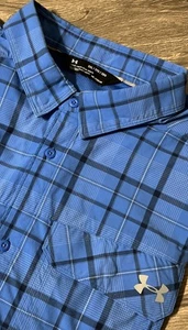 Under Armour Men’s Fish Hunter S/S 3XL Performance Shirt Mediterranean Steel - Picture 1 of 14