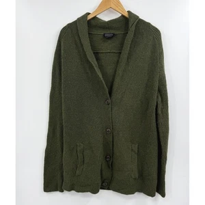 Pendleton Pullover Damen mittelgrün Schalkragen Cardigan Shetland Wolle - Bild 1 von 8