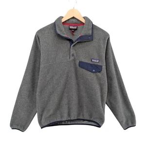 Patagonia Synchilla Snap T Pullover Mens Grey Fleece Lightweight Jacket Size XS - Picture 1 of 8