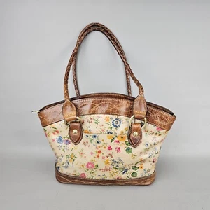 PATRICIA NASH PRAIRIE Rose ZORITA SATCHEL BROWN LEATHER FLORAL Bag - Picture 1 of 13