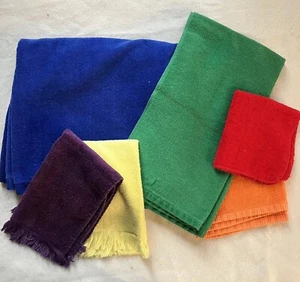Lot Of 6 Fieldcrest Etc RAINBOW Towel Set Washcloths Hand & Bath Towels Cotton - Picture 1 of 23