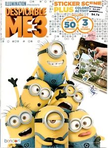 Despicable Me 3 Sticker Scene Plus Coloring and Activity Book 2017 PB New - Picture 1 of 1
