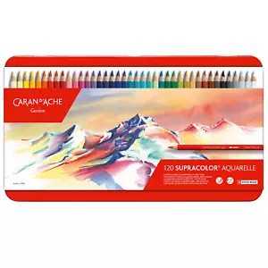 Caran d'Ache Supracolor Artist Quality Soft Water Soluble Colour Pencils 120 Set - Picture 1 of 7