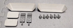 2010-2013 Silverado Sierra LIGHT GRAY Front Door Panel Screw Cover Trim Panels - Picture 1 of 9