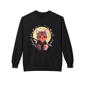 Ninja Kitten Sweatshirt, Samurai Kittens Jumper, Cute Kitty Pullover, Funny Cat - Picture 1 of 53