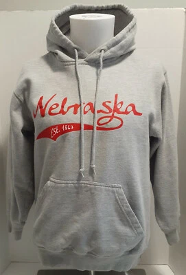 Hoodie Nebraska Est 1867 Womens Small Gray Long Sleeve Huskers Point Sportswear - Image 1 of 4