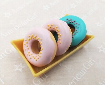 Pack 3 DONUT With Tray Made For 18'' Doll American Girl Our Generation Food • 2.34$