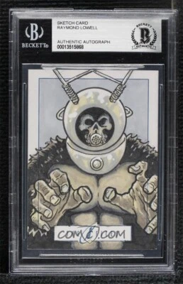2013 IDW THE X FILES RO MAN ROBOT MONSTER ORIGINAL ART SKETCH CARD 1/1 BAS - Image 1 of 2