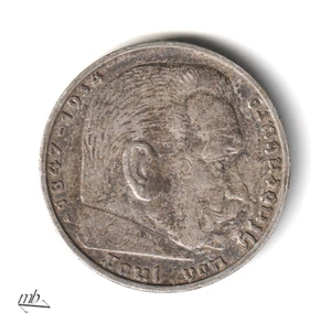 Drittes Reich 5 Reichsmark 1938 A Hindenburg mit HK 368 - Bild 1 von 2