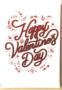 Hallmark Signature Valentine's Day HAPPY VALENTINE'S DAY Raised Red Letters - Picture 1 of 2