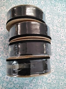 Black Woven RIBBON Tape 25mm Wide 4 x 20m rolls 80 metres rustic traditional - Picture 1 of 11