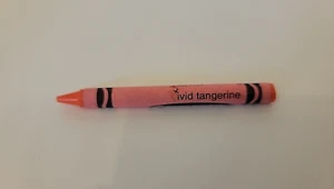 Vintage 1990 Binney & Smith Crayola Crayon Retired Color Single Vivid Tangerine - Picture 1 of 6