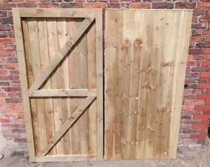 More details for super heavy duty vertical board garden gate feather edge timber made to measure