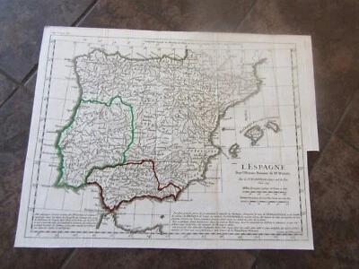 1841 Original Map of Spain and Portugal - Image 1 of 3