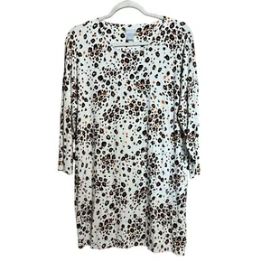 Chicos Tunika Top Damen Medium Mehrfarbig Animal Print Stretch Bluse - Bild 1 von 7