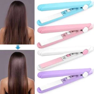 Portable Electric Hair Iron Hair Straightener Curler Professional Mini Hair Iron - Picture 1 of 16