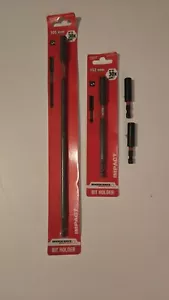 Milwaukee Magnetic Bit Holders 60mm 152mm & 305mm Shockwave Impact Duty 4 pieces - Picture 1 of 5