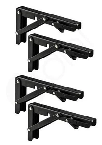 Folding Shelf Support Brackets Heavy Duty Table Worktop Wall Mounts - Picture 1 of 12
