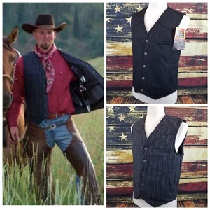 Chaleco Wyoming Traders para Hombre Ranger a Rayas Lana Ocultar Llevar Rancho - Imagen 1 de 15