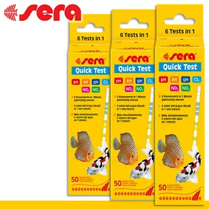 sera 3x50 strisce reattive Quick Test 6 test in 1 test acqua acqua acquario NO2 nitrito - Foto 1 di 1