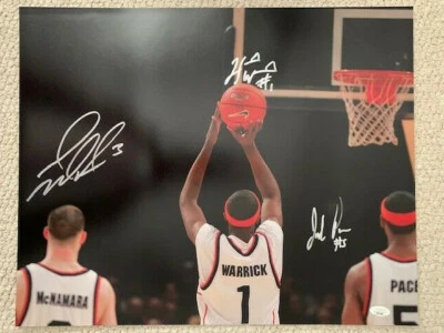 GERRY MCNAMARA+HAKIM WARRICK+PACE SIGNED 16x20 COLOR PHOTO   2003 SYRACUSE   JSA — 第 1/4 张图片