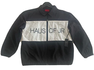 KIDS ZIP UP JACKET HAUS OF JR SIZE 10 BLACK WHITE! NWT! - Picture 1 of 6