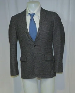 J. Crew Ludlow Gray Plaid Robert Noble Two Button Sport Coat 36S - Picture 1 of 11