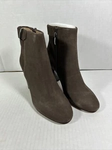 GILI Cuero Cepillado 7.5 Medio Marrón Tacón Alto Botas Tacón Brillante - Imagen 1 de 5