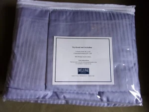 NIP Lilac Stripe Cotton 400 thread Count 3 Pc Duvet Shams Set F/Q Melange - Picture 1 of 3