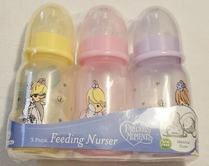 3-Pack Baby Bottles 4-OZ Precious Moments Yellow Goose Pink Bunny Purple Puppies - Picture 1 of 2