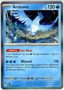 Pokemon Juego de Cartas Coleccionables Articuno 144/165 Sv: Escarlata y Violeta 151 Holo Raro - Imagen 1 de 1