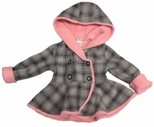 Mack & Co. Fleece Jacket Reversible Gray Plaid/Pink - Picture 1 of 2