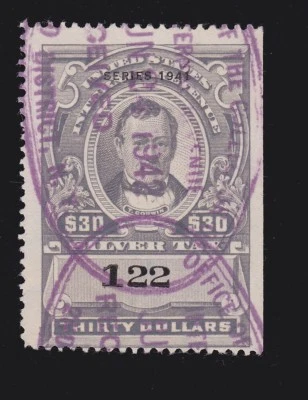 US RG77 $30 Silver Tax Used VF Scarce & Under Cat w/ Crowe Cert SCV $750 - Image 1 of 3