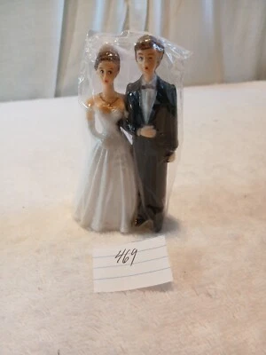 wedding cake toppers bride and groom NEW .Groom Has A Tuxt,Bride Wedding Dress  - Image 1 of 4
