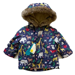 MINI BODEN Infant 3-in-1 Puffer Jacket Water Resistant Faux Fur NWT 3-6 MONTHS - Picture 1 of 11