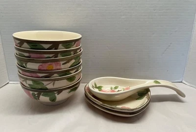 Cuenco de avena rosa del desierto franciscano en forma de corazón plato o cuchara reposapiés - elección Foto 1 de 2