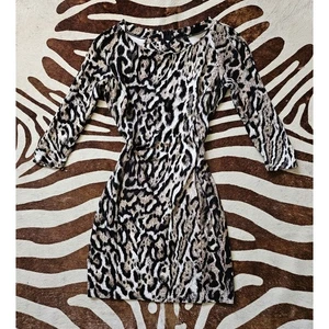 Just Cavalli Animal Print Midi Dress Open Back Size S - Picture 1 of 8