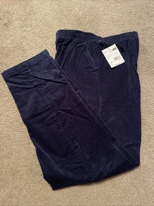 Laura Scott Missy Stretch blau Cord Überziehhose Größe 10 elastischer Bund neu mit Etikett - Bild 1 von 11