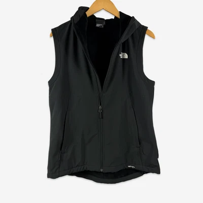 Chaleco grande de piel sintética North Face Shelbe Raschel polar cortavientos negro con capucha para mujer Foto 1 de 4