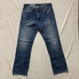 Gap Jeans Mens 33x32 Blue Denim Bootcut 1969 Distressed Cowboy Standard Vintage - Picture 1 of 12