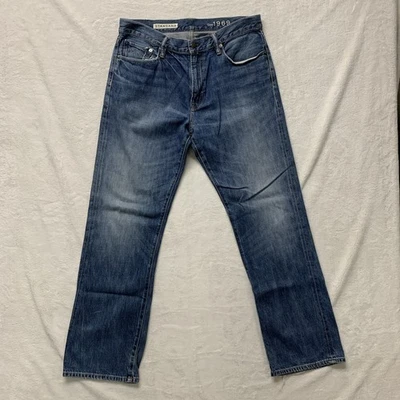 Gap Jeans Mens 33x32 Blue Denim Bootcut 1969 Distressed Cowboy Standard Vintage - Image 1 of 4