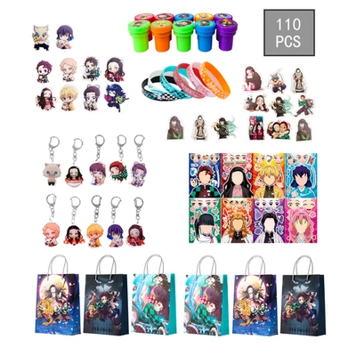 VIVELIFDECO NEW Anime Demon Slayer Birthday Party Decorations Demon Slayer Favors Gift Bags