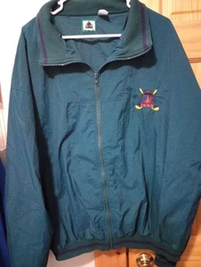 Vintage IZOD Golf Windbreaker Full Zip Jacket Green Large Men's Nylon - Picture 1 of 10