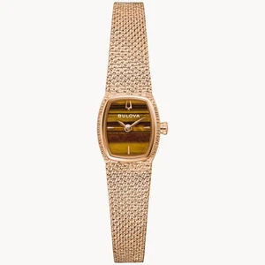 *NUEVO* Reloj para mujer Bulova clásico diosa del tiempo esfera marrón 17 mm 97L185 - Imagen 1 de 4