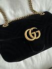 Gucci Velvet Mini Marmont Metalesse Shoulder Bag