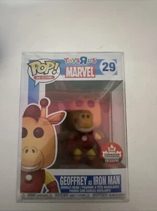 Geoffrey as Iron Man 29 ~ Toys“R”Us: Marvel ~ Funko Pop Vinyl ~ Ad Icon + PROTEC - Picture 1 of 6
