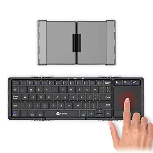 iClever Keyboard Folding Bluetooth USB Touch Pad IC-BK08 Dark Gray japan - Picture 1 of 8