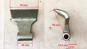 10 ud. Bowell 400 g con 10 pernos tazón de martillos cuchillo de palanca martillos - Imagen 1 de 4
