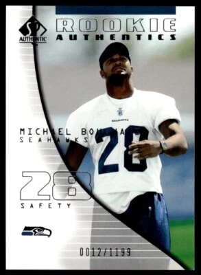 2004 SP Authentic Michael Boulware Rookie 0012/1199 Seattle Seahawks #139 R15 - Image 1 of 2